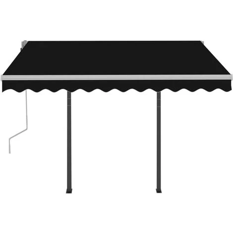 INLIFE Auvent Rétractable Automatique Et Poteaux 3,5x2,5 M Anthracite 7 INLIFE Auvent Rétractable Automatique Et Poteaux 3,5x2,5 M Anthracite - Image 5