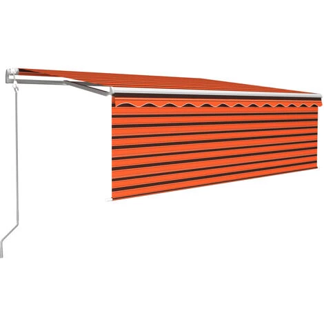 INLIFE Auvent Automatique Rétractable Et Store 4,5x3m Orange Et Marron 4 INLIFE Auvent Automatique Rétractable Et Store 4,5x3m Orange Et Marron - Image 2