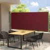 INLIFE Auvent Latéral Rétractable De Patio 140x300 Cm Rouge -Tente de réception Soldes 55643219 1