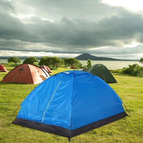 SUPERSELLER Tente De Réception Et Barnum Tente De Camping Pour 2 Personnes Tente De Plage Portable Extérieure Monocouche - Bleu 6 SUPERSELLER Tente De Réception Et Barnum Tente De Camping Pour 2 Personnes Tente De Plage Portable Extérieure Monocouche - Bleu – Image 4