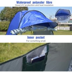 SUPERSELLER Tente De Réception Et Barnum Tente De Camping En Plein Air Tente De Pêche Pop-up Tente De Protection UV Abri De Pluie Instantané Automatique Pour Camping En Plein Air Vélo Randonnée Plage Avec Sac De Transport - Bleu - S -Tente de réception Soldes 55645846 4