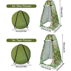 SUPERSELLER Tente De Réception Et Barnum Tente Pop Up Vestiaire Tente Pliante Instantanée Avec Sac De Transport Intimité Extérieure Douche Bain Montage Dressing Pour Plage Camping - 1 Personne - Orange -Tente de réception Soldes 55645916 5