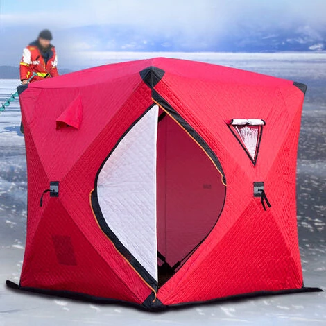 SUPERSELLER Tente De Réception Et Barnum Abri De Pêche Sur Glace Portable Installation Facile Tente De Pêche D'hiver Tente De Pêche Sur Glace Imperméable Et Coupe-vent - Rouge 5 SUPERSELLER Tente De Réception Et Barnum Abri De Pêche Sur Glace Portable Installation Facile Tente De Pêche D'hiver Tente De Pêche Sur Glace Imperméable Et Coupe-vent - Rouge - Image 3