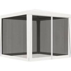 GROSMONDE 2,5x2,5 M Tente De Réception 4 Parois Latérales En Maille Blanc -Tente de réception Soldes 55648861 3