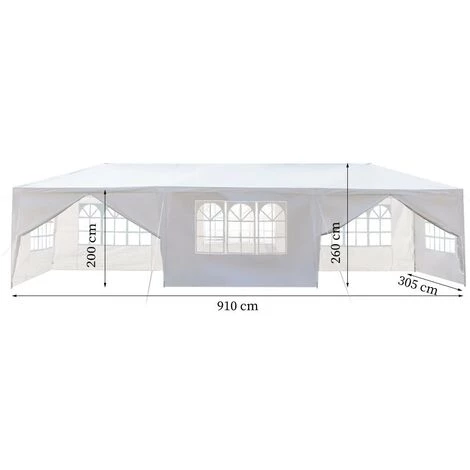 GROSMONDE Tente étanche 3 X 9 M Huits Parois Deux Portes Avec Tubes En Spirale , Blanc 4 GROSMONDE Tente étanche 3 X 9 M Huits Parois Deux Portes Avec Tubes En Spirale , Blanc - Image 2