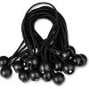 ILOVEMILAN 16 Pcs Tendeur De Bâche Tendeurs à Boule Tendeur élastique Tendeur En Caoutchouc Pour Bannière, Bâche, Pavillon, Tente, Rideaux Harnais D’Extension, Support De Bâchele，noir