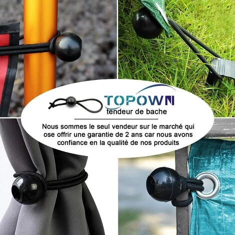 ILOVEMILAN 16 Pcs Tendeur De Bâche Tendeurs à Boule Tendeur élastique Tendeur En Caoutchouc Pour Bannière, Bâche, Pavillon, Tente, Rideaux Harnais D’Extension, Support De Bâchele,noir 4 ILOVEMILAN 16 Pcs Tendeur De Bâche Tendeurs à Boule Tendeur élastique Tendeur En Caoutchouc Pour Bannière, Bâche, Pavillon, Tente, Rideaux Harnais D’Extension, Support De Bâchele,noir - Image 2