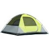 Outsunny Tente De Camping 3 Personnes - Portes Zippées, Poche Rangement, Sac Transport Inclus - Dim. 210L X 210l X 119H Cm - Fibre Verre Polyester Tissu Oxford Gris Vert - Vert -Tente de réception Soldes 55776921 1