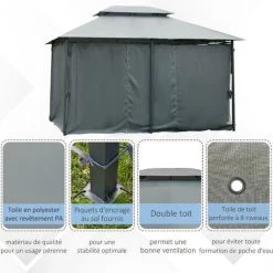 MH Tonnelle Barnum MING Grise -Tente de réception Soldes 55880772 5