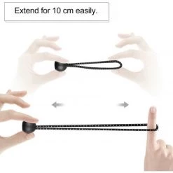 ILOVEMILAN 10 Pièces Tendeur En Caoutchouc Avec Boule, 3 Pcsx10cm + 4 Pcsx15cm + 3 Pcsx20cm, Tendeur Bache Pour Bâche, Camping, Tente, Rideaux, Pavillon (Noir Et Blanc) -Tente de réception Soldes 56051775 4