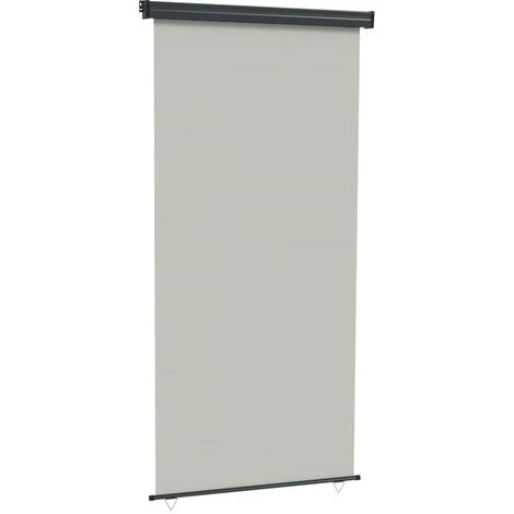 VidaXL Auvent Latéral De Balcon 117x250 Cm Gris - Gris 4 VidaXL Auvent Latéral De Balcon 117x250 Cm Gris - Gris - Image 2