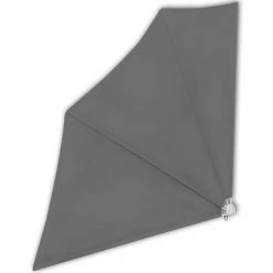 INLIFE Auvent Latéral Pliable De Balcon Gris 140x140 Cm