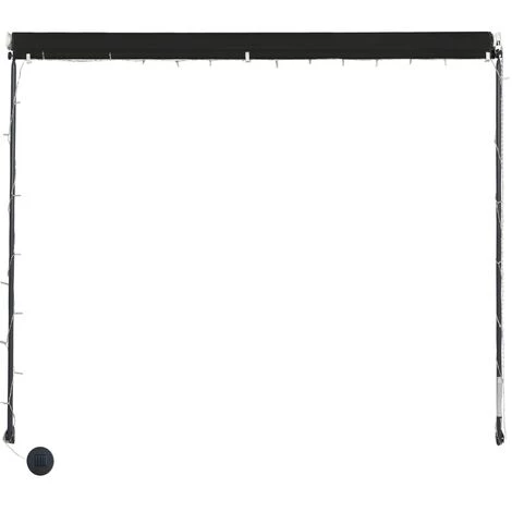 INLIFE Auvent Rétractable Avec LED 150x150 Cm Anthracite 7 INLIFE Auvent Rétractable Avec LED 150x150 Cm Anthracite – Image 5