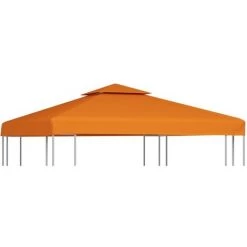 INLIFE Toile De Remplacement De Belvédère 310 G/m² Orange 3x3 M -Tente de réception Soldes 56253460 2