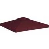 INLIFE Toile Supérieure Double De Belvédère 310 G/m² 3x3 M Bordeaux -Tente de réception Soldes 56253461 1