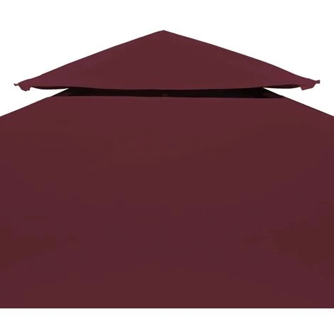 INLIFE Toile Supérieure Double De Belvédère 310 G/m² 3x3 M Bordeaux 5 INLIFE Toile Supérieure Double De Belvédère 310 G/m² 3x3 M Bordeaux – Image 3