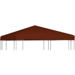 INLIFE Toile Supérieure De Gazebo 310 G/m² 3x3 M Terre Cuite -Tente de réception Soldes 56253521 2