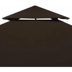 INLIFE Toile Supérieure Double De Belvédère 310 G/m² 3x3 M Marron -Tente de réception Soldes 56253550 3