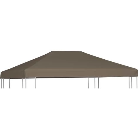 INLIFE Toile Supérieure De Gazebo 310 G/m² 3x3 M Taupe 4 INLIFE Toile Supérieure De Gazebo 310 G/m² 3x3 M Taupe – Image 2
