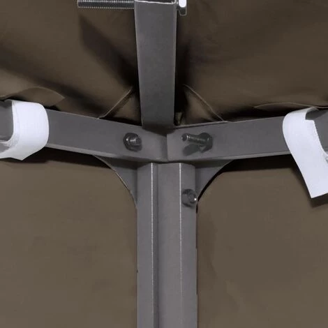 INLIFE Toile Supérieure De Gazebo 310 G/m² 3x3 M Taupe 6 INLIFE Toile Supérieure De Gazebo 310 G/m² 3x3 M Taupe – Image 4