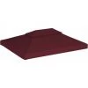 INLIFE Toile Supérieure De Rechange Pour Pavillon 4x3 M Tonnelle Tente Double De Belvédère Polyester Haute Densité 310 G/m² Bordeaux 1 INLIFE Toile Supérieure De Rechange Pour Pavillon 4x3 M Tonnelle Tente Double De Belvédère Polyester Haute Densité 310 G/m² Bordeaux -Tente de réception Soldes 56253696 1