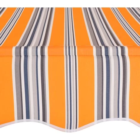 INLIFE Auvent Rétractable Manuel 200 Cm Rayures Jaunes Et Bleues 6 INLIFE Auvent Rétractable Manuel 200 Cm Rayures Jaunes Et Bleues - Image 4