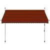 INLIFE Auvent Manuel Rétractable 250 Cm Orange Et Marron -Tente de réception Soldes 56253974 1