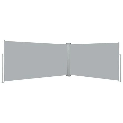 INLIFE Auvent Latéral Rétractable 160x600 Cm Gris 4 INLIFE Auvent Latéral Rétractable 160x600 Cm Gris - Image 2