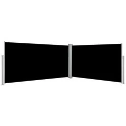 INLIFE Auvent Latéral Rétractable Noir 160 X 600 Cm -Tente de réception Soldes 56254278 2