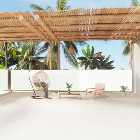 INLIFE Auvent Latéral Rétractable Crème 140x1200 Cm 3 INLIFE Auvent Latéral Rétractable Crème 140x1200 Cm