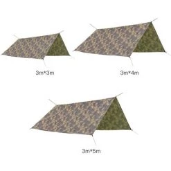 GroupM Tente D'ombre à Baldaquin Carrée Extérieure Camping Pergola D'ombre De Camping Multi-personnes Peinte En Argent（300*400cm） -Tente de réception Soldes 56290548 3