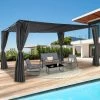 IDMARKET Pergola SAN JOSE 3x4 M Tonnelle De Jardin Avec Rideaux Toile Grise Tente De Réception 2 IDMARKET Pergola SAN JOSE 3x4 M Tonnelle De Jardin Avec Rideaux Toile Grise Tente De Réception -Tente de réception Soldes 56367230 1