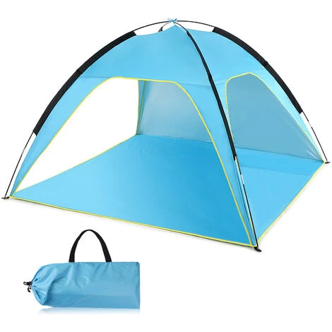 ASUPERMALL Tente De Plage Légère, Pare-soleil, Auvent, Abri Solaire UV, Tente De Pêche De Camping, Bleu 3 ASUPERMALL Tente De Plage Légère, Pare-soleil, Auvent, Abri Solaire UV, Tente De Pêche De Camping, Bleu