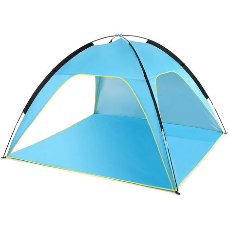 ASUPERMALL Tente De Plage Légère, Pare-soleil, Auvent, Abri Solaire UV, Tente De Pêche De Camping, Bleu 4 ASUPERMALL Tente De Plage Légère, Pare-soleil, Auvent, Abri Solaire UV, Tente De Pêche De Camping, Bleu – Image 2