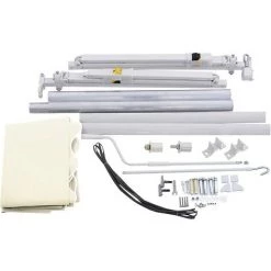 DREMADE DREAMADE Auvent Rétractable Manuel De Terrasse, Store Banne Pliable 3x2,5M, Bras Repliable Avec Manivelle, Protection Solaire Avec Tissu Résistant Aux UV, Pour Balcon,Cour,Restaurant (Beige Clair) -Tente de réception Soldes 56476553 3