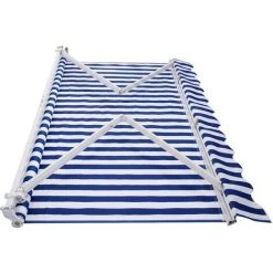 DREMADE DREAMADE Auvent Rétractable Manuel De Terrasse, Store Banne Pliable 3x2,5M, Bras Repliable Avec Manivelle, Protection Solaire Avec Tissu Résistant Aux UV, Pour Balcon,Cour,Restaurant (Bleu Et Blanc) 9 DREMADE DREAMADE Auvent Rétractable Manuel De Terrasse, Store Banne Pliable 3x2,5M, Bras Repliable Avec Manivelle, Protection Solaire Avec Tissu Résistant Aux UV, Pour Balcon,Cour,Restaurant (Bleu Et Blanc) -Tente de réception Soldes 56476567 3