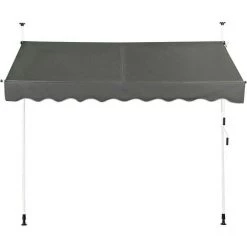 DREMADE DREAMADE Auvent Rétractable Manuel Avec Manivelle, Store Banne Avec Tige De Support Réglable En Hauteur, Résistant Au Solaire, Pour Balcon, Cour, Terrasse De Café, D’Hôtel, De Magasin (Gris, 2,5M) 9 DREMADE DREAMADE Auvent Rétractable Manuel Avec Manivelle, Store Banne Avec Tige De Support Réglable En Hauteur, Résistant Au Solaire, Pour Balcon, Cour, Terrasse De Café, D’Hôtel, De Magasin (Gris, 2,5M) -Tente de réception Soldes 56476600 3