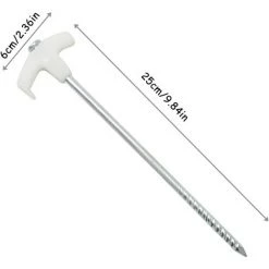 LTS FAFA Piquets De Tente En Acier, 8 Pièces Ongles Piquets Rocher Tente, Piquets Tente Sur Terrain, Clous De Tente Fluorescents, Pour L'Extérieur Camping Randonnée Jardinage Pergolas Accessoires -Tente de réception Soldes 56494290 3