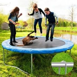 DENUOTOP Piquets De Tente En Acier 6 Pièces Kit Fixation Trampoline En J Galvanisé Tente Pour Trampoline Pour Tente De Camping Balançoire Auvents De Trampoline (8 Mm X 30 Cm) -Tente de réception Soldes 56525242 3