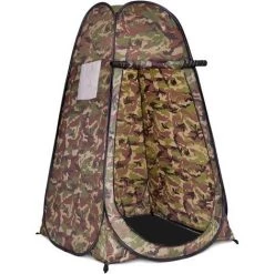 DREMADE DREAMADE Tente De Douche Instantanée Pop Up Cabinet De Changement Extérieur Avec Fenêtre à Moustiquaire, Trousse Suspendue Et Sac De Transport 120 X 120 X 190CM En Polyester Et Acier Camouflage