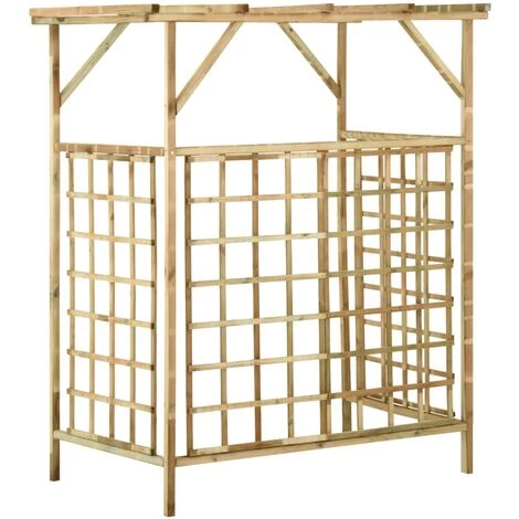 Topdeal Pergola De Jardin Pour Poubelles Doubles Bois De Pin Imprégné FF316063_FR 7 Topdeal Pergola De Jardin Pour Poubelles Doubles Bois De Pin Imprégné FF316063_FR – Image 5