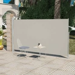 INLIFE Auvent Latéral De Patio 160x300 Cm Couleur Crème -Tente de réception Soldes 56630075 2