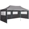 INLIFE Tente De Réception Pliable Avec 4 Parois 3x6 M Acier Anthracite 2 INLIFE Tente De Réception Pliable Avec 4 Parois 3x6 M Acier Anthracite -Tente de réception Soldes 56630668 1