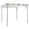INLIFE Pergola Avec Toit Rétractable Blanc Crème 3 X 3 M Acier 1 INLIFE Pergola Avec Toit Rétractable Blanc Crème 3 X 3 M Acier -Tente de réception Soldes 56631261 1