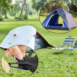 AIDUCHO Clips Bâche 10 Pèces Tente Clips Auvents Pince Clip Auvents Pour Camping Canopy Clamp Clips De Bâche Auvents Pour Activités De Plein Air Noir -Tente de réception Soldes 56759331 3