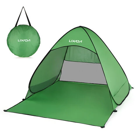 Lixada Automatique Instantané Pop Up Tente De Plage Léger Extérieur Protection UV Camping Pêche Tente Cabana Abri Soleil - Vert - S 3 Lixada Automatique Instantané Pop Up Tente De Plage Léger Extérieur Protection UV Camping Pêche Tente Cabana Abri Soleil - Vert - S