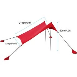 SUPERSELLER Abri De Soleil Pour Tente De Plage Avec Sacs De Sable Pour Camping, Pêche, Randonnée, Parc De Plage 10 SUPERSELLER Abri De Soleil Pour Tente De Plage Avec Sacs De Sable Pour Camping, Pêche, Randonnée, Parc De Plage -Tente de réception Soldes 56807628 4