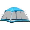 Outsunny Tente De Camping Familiale - Tente Dôme 8 Pers. Max. - Sac De Transport, 4 Parois En Maille - Dim. 3,6L X 3,6l X 2,2H M - Polyester Bleu - Bleu -Tente de réception Soldes 56842141 1