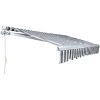 Randaco Store De Balcon Store Banne Manuel Store Extérieur Auvent Balcon Articulé Anti-UV Terrasse Jardin Gris Blanc 250 X 200 Cm -Tente de réception Soldes 56867226 1