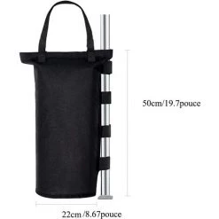 REGALI Jeu De 4 Poids Pour Gazebo, Paquet De Sable Gazebo, Lourd 600D De Qualité Industrielle, Pour Jambes De Gazebo, Sacs De Sable Pour Tout Gazebo Pop-up, Tente, Auvent, Parasol -Tente de réception Soldes 57016270 2